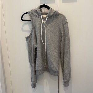 A.L.C. Heather Gray Cut-Out Hoodie